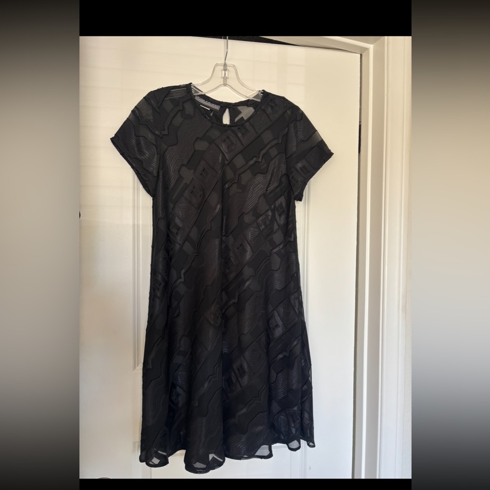 Jessica Howard Black Patterned Midi Dress size 6